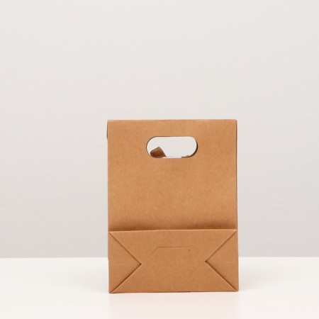 Box-pack, craft, with a window, 16 x 12 x 6 cm-2