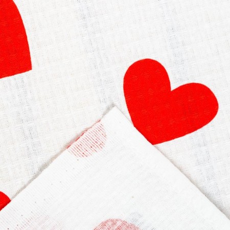 Broke for the bath "Hearts" 150x180 ± 5 cm, 100% cotton, waffle canvas, 160 g/m2-3