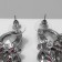 Earrings with rhinestones "flash" drops, raspberry-white color in silver