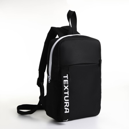 Textura's backpack, external pocket, black/white color
