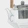 Glass teapot with a bamboo cover and metal sieve "Octan", 800 ml