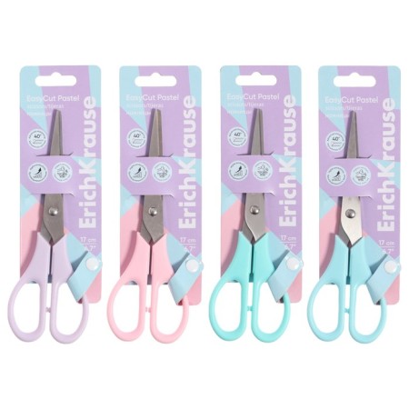 Scissors 17 cm Erichkrause Easycut "Pastel" mix