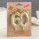 Candle for cake jubilee "line", number 60, gold shine, 8cm
