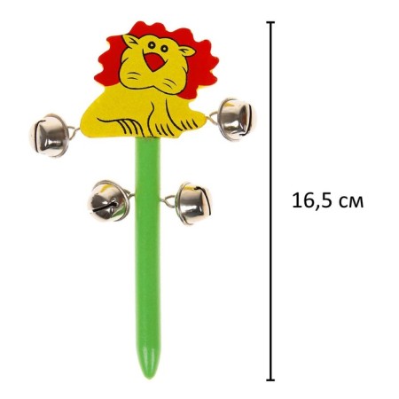 A rattle with bells "Beasts", mix-1