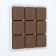 Laying furniture square tundra, size 25 x 25 mm, 18 pcs., Polymer, brown