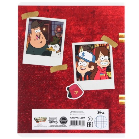 Notebook in a cage 24 sheets, 5 types of mix, partial UV-pk, cover covering cardboard, gravity farz-8
