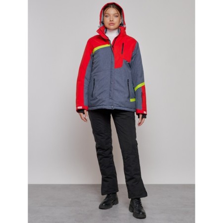 Ski jacket female winter, size 60, red color-17