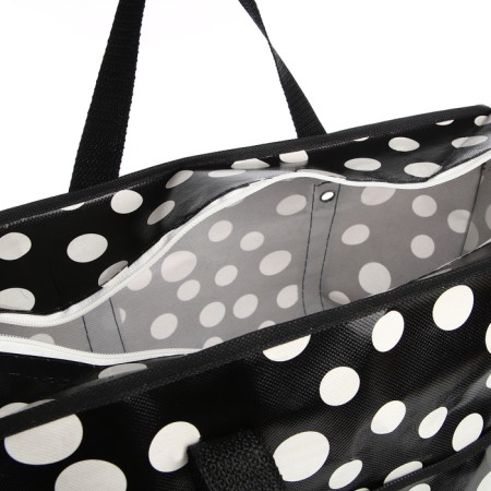 Lightning bag on a zipper, 35 liters, black/white color-2