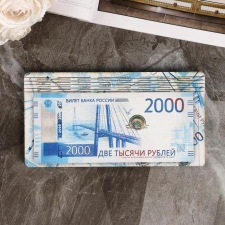 Bill "2000 rubles", flat, print, 18.5x9.5x0.8 cm-2