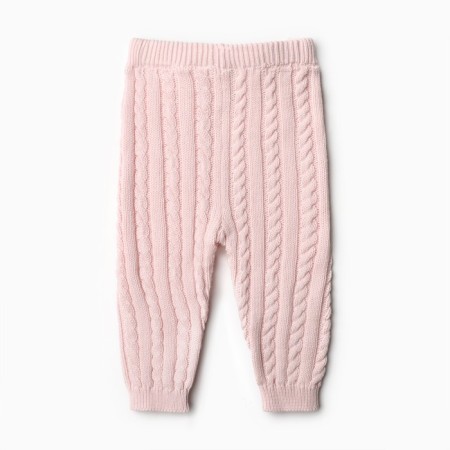 Knitted set (jumper, trousers, hat), pink color, height 68 cm-6
