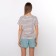 Female home set (T -shirt/shorts), brown color, size 44
