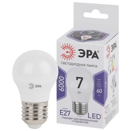 LED LED era Standard "Shar", 7 W, E27, 560 lm, 6000k, glow cold white