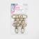 Metal carbine, 45 × 31 mm / 25 × 2.2 mm, 5 pcs, gold color