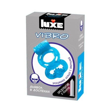 Luxe Vibro Vibrook Devil in armor + condom 1 pc.