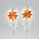 New Year's jewelry for glasses with predictions, stars, 5 x 5 cm, 6 pcs.