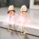 Polystone souvenir "Angel-stitching angel in the pink downy skirt" mixed 18x3.5x4 cm
