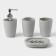 Set for the bathroom "Standard", 4 items: soap dispenser, soap dish, 2 glasses, 24 × 8 × 17 cm, color gray color