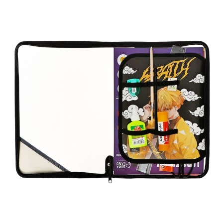 A4 labor folder, plastic, lightning around, folding bar, with a filling of 10 items, calligrata, PTR-1, "anime blade"-2