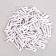 A set of clothespins for decor 50 pcs., White - 2.5 cm