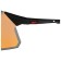 E22 bicycle glasses with interchangeable lenses in the case, red color
