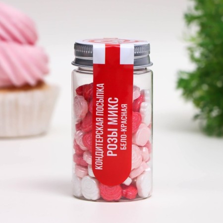Sprinking confectionery "Mix", white-red, 50 g-1