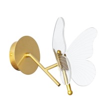 Wall lamp Arte Lamp Darcy A2187AP-1GO, LED, 7 W, 19X23X20 cm, 500 lm, golden, transparent