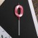 Candle for the cake, number "0", pink.