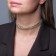 Choker "ice" is aristocratic, white color in gold, 30 cm
