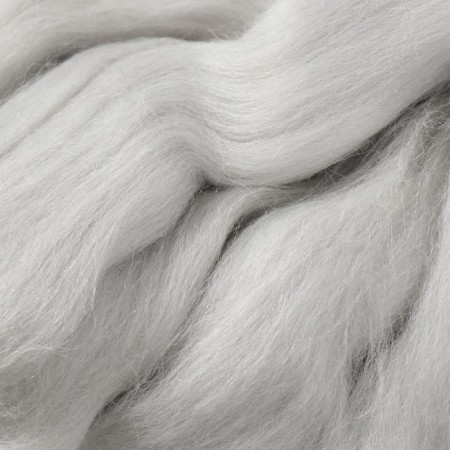 Fasting wool 100% half -toned wool 50 g (106, pearl) mix-1