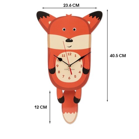 Watch Wall children's "fox", silent, with a pendulum, 24x40 cm, aa-1