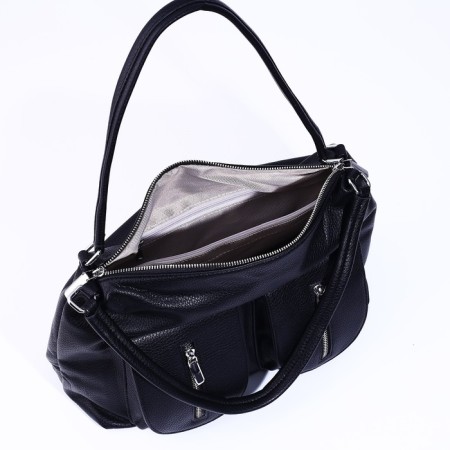 Bagon-tout on lightning, 3 outer pockets, black color-7