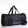 Road bag on a zipper, with an increase, 4 outer pockets, a long belt, the color is gray