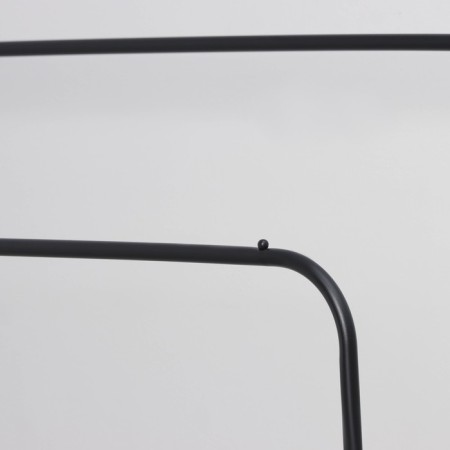 Double -hung -hungry metal metal for clothes, with a shelf, 110 × 62 × 150 cm, black color-4