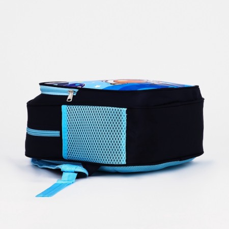 Baby backpack on lightning, 3 outer pockets, blue color-6