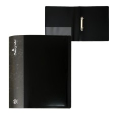 Folder on 2 rings A4, Calligrata, 40 mm, 700 μm, pocket at the end, black