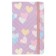 Notepad 80 sheets in a cage (8.8 x 14 cm) Mazari "Pastel Heart", on an elastic band, 70g/m2, 4 Mix colors