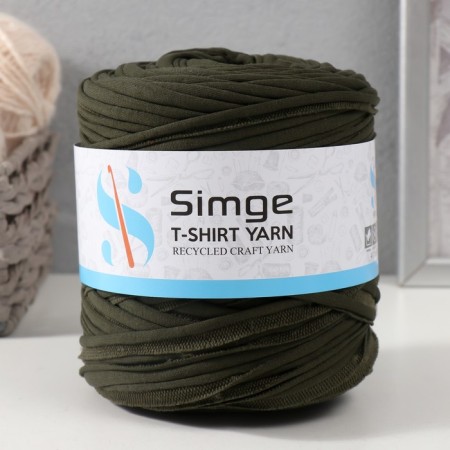 Knitted yarn secondary 90% cotton, 10% p/e, 100m/450 ± 50 g (forest) mix-1