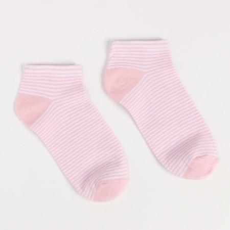 Set of women's socks (3 pairs), pink/white color, size 38-40-3