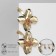Earrings Assorted "Flower" relief, pink color in gold