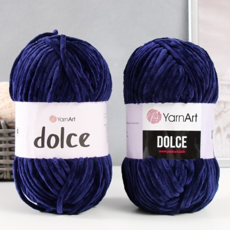 Yarn "Dolce" 100% micropoliester 120m/100g (756 marine)