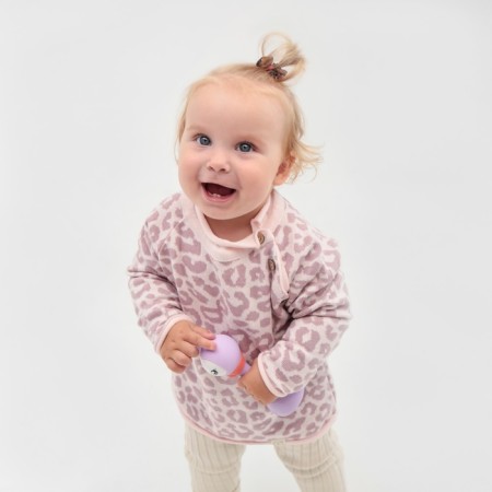 Jumper knitted baby i LEO Baby Height 92-98 cm, pink-5
