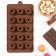 The form for jewelry "Dolce", silicone, 20 × 11 × 1.8 cm, 15 cells, brown color