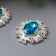 Decor for creativity Metal "Medallion Patal" Blue Crystal 2.6x2.4 cm