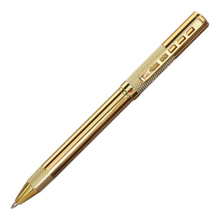 Handle Gift ball in the leatherette case rotary style corps gold-1