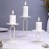 Set of candlesticks 10x20; 10x15; 10x10 cm, white