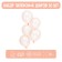 Latex ball 12 ", crystal, set of 50 pcs., Orange color