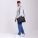 Male bag, guran tomp, artificial leather, black color