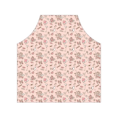 Apron kitchen with a photo print "Cupid and a bird", adjustable, size OS-2