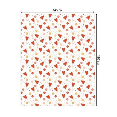 The tablecloth "Sweet Heart", rectangular, oxford, size 145x180 cm-1