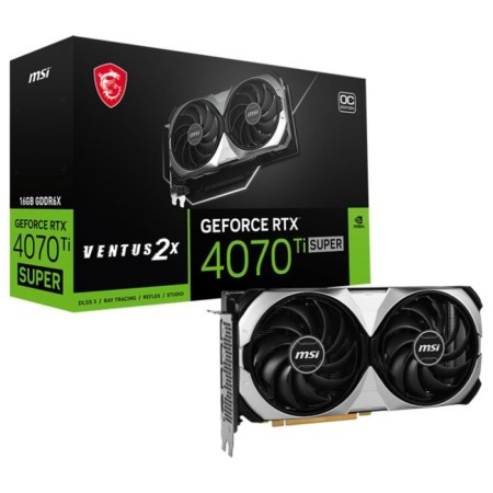 Video Card MSI PCI-E 4.0 RTX 4070 TI Super 16G Ventus 2x OC NVIDIA GeForce RTX 4070TI SUPER 107483-4